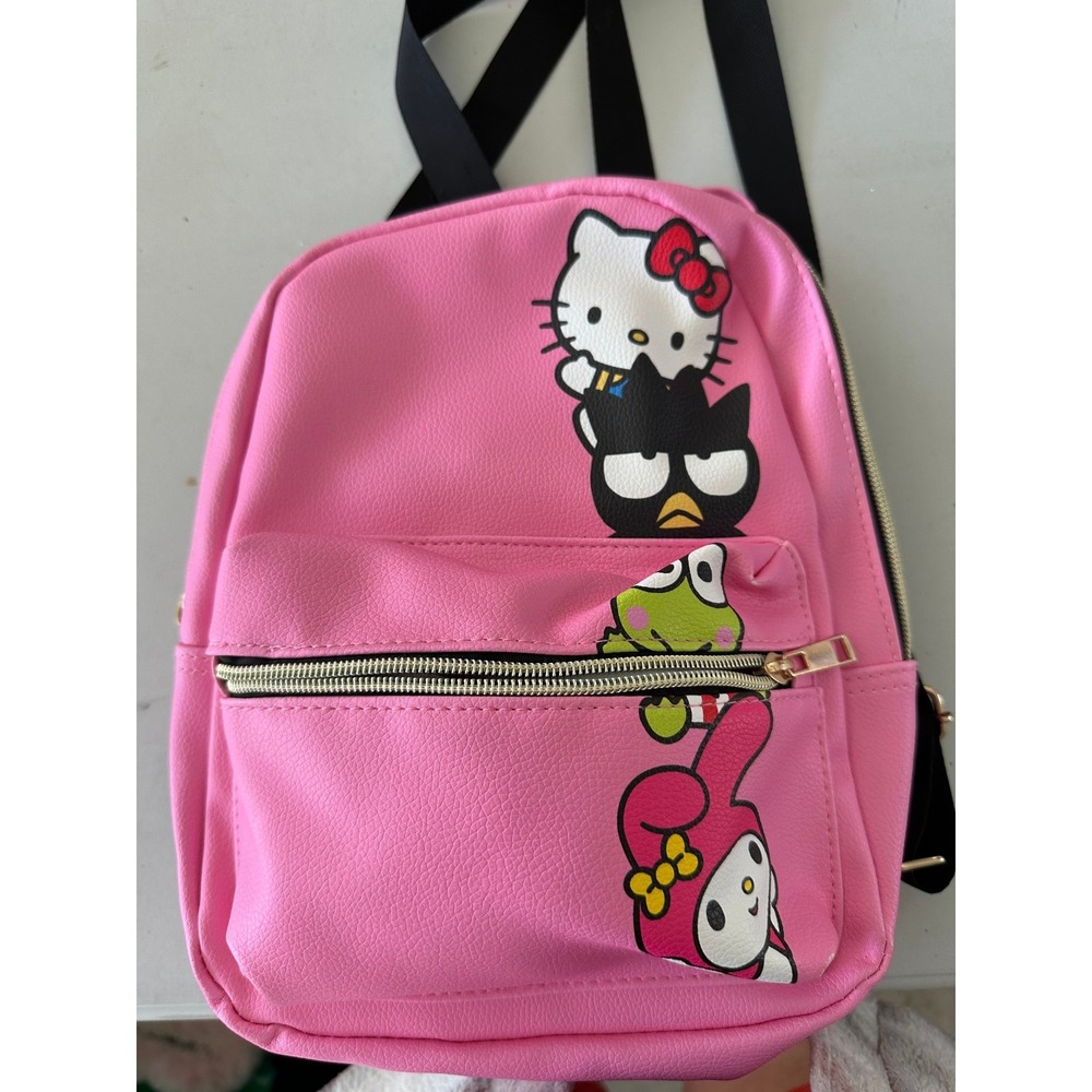 Sanrio Hello Kitty and Friends Pink Faux Leather Mini Backpack Kids Girls Bag